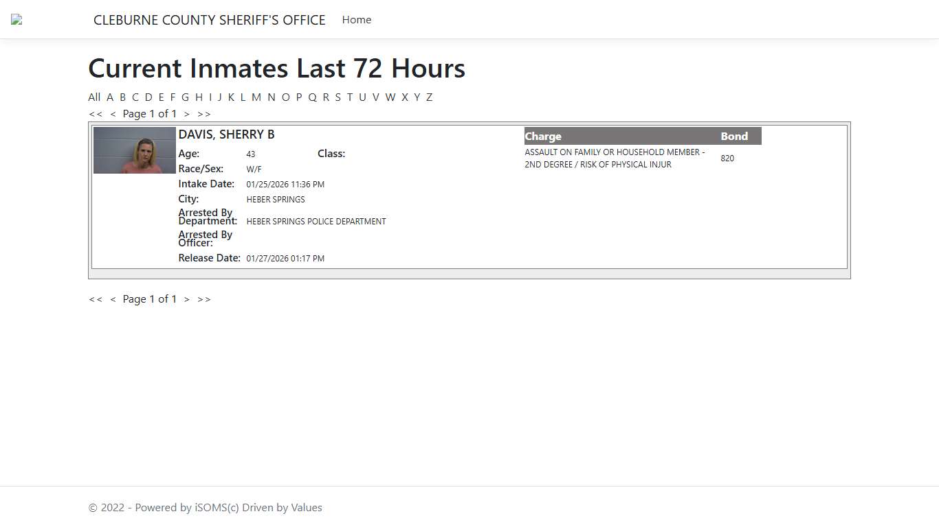 Inmates - ISOMS Portal
